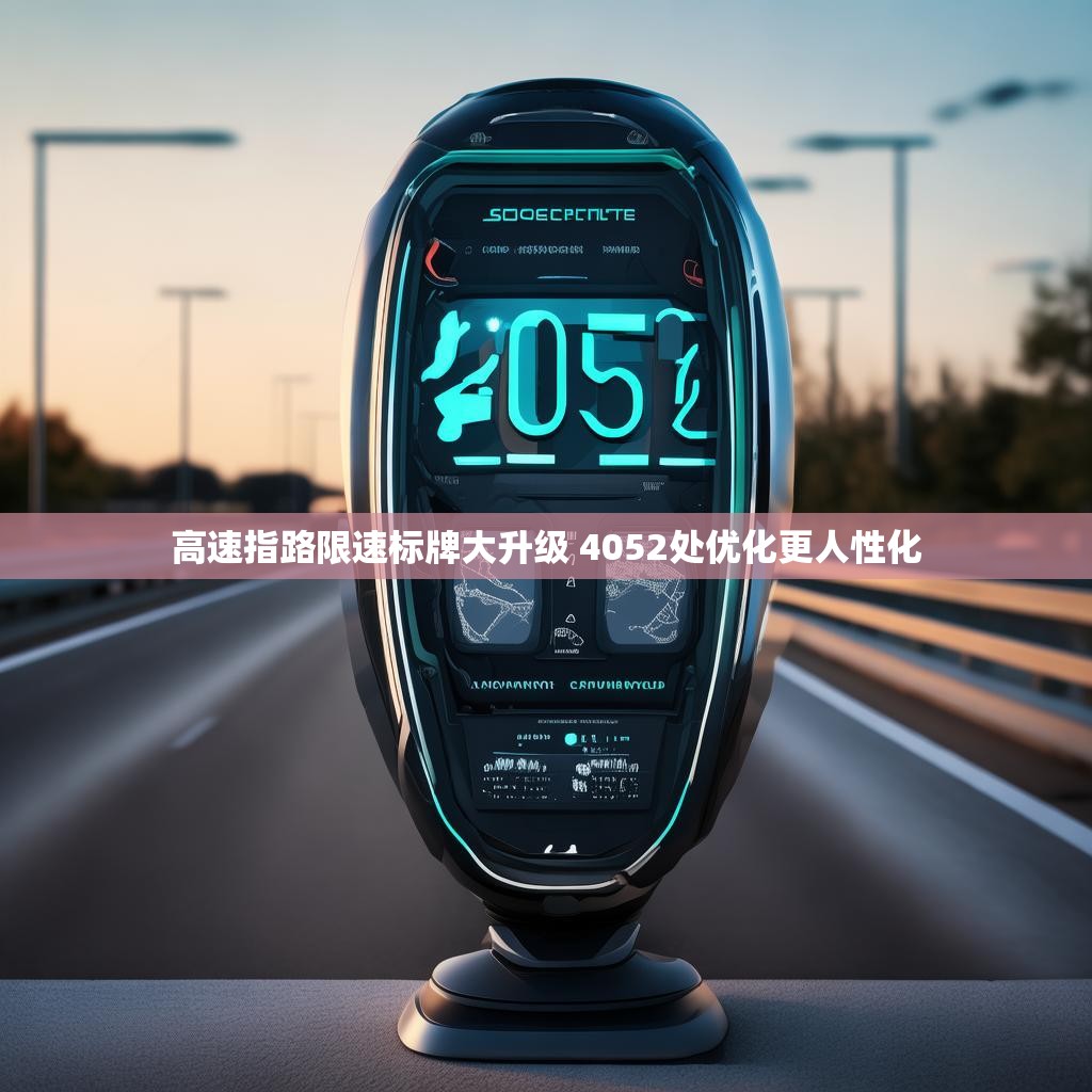 高速指路限速标牌大升级 4052处优化更人性化