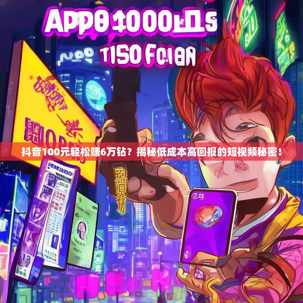 抖音100元轻松赚6万钻？揭秘低成本高回报的短视频秘密！