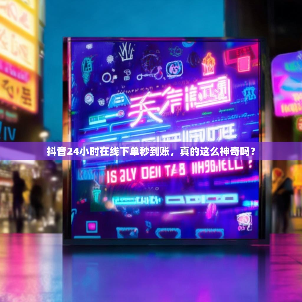 抖音24小时在线下单秒到账，真的这么神奇吗？