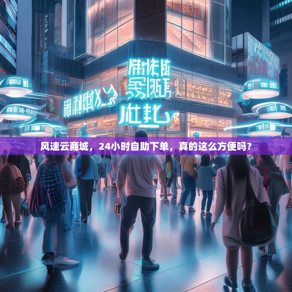 风速云商城，24小时自助下单，真的这么方便吗？