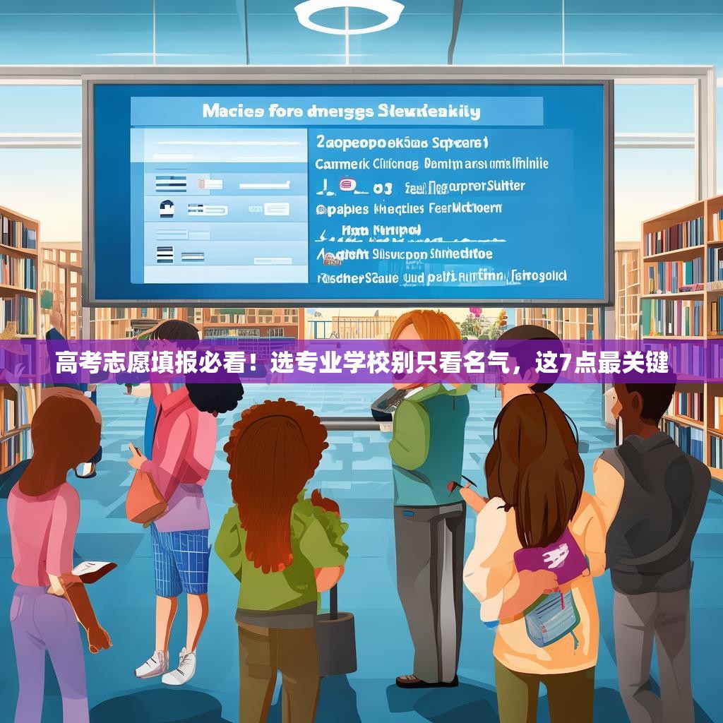 高考志愿填报必看！选专业学校别只看名气，这7点最关键