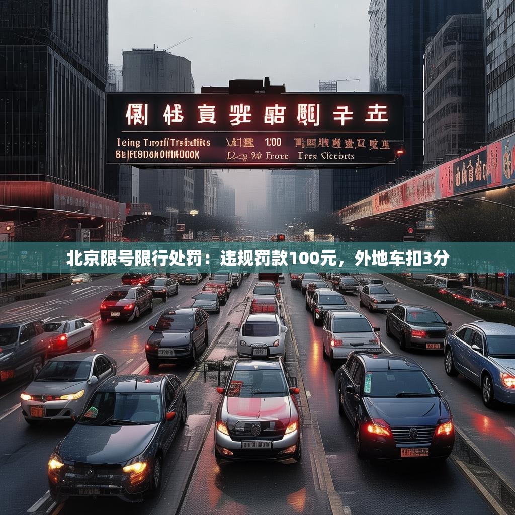 北京限号限行处罚：违规罚款100元，外地车扣3分