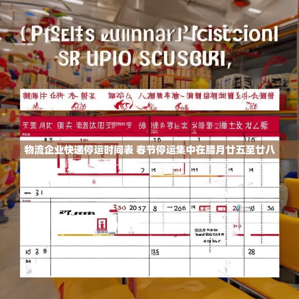 物流企业快递停运时间表 春节停运集中在腊月廿五至廿八