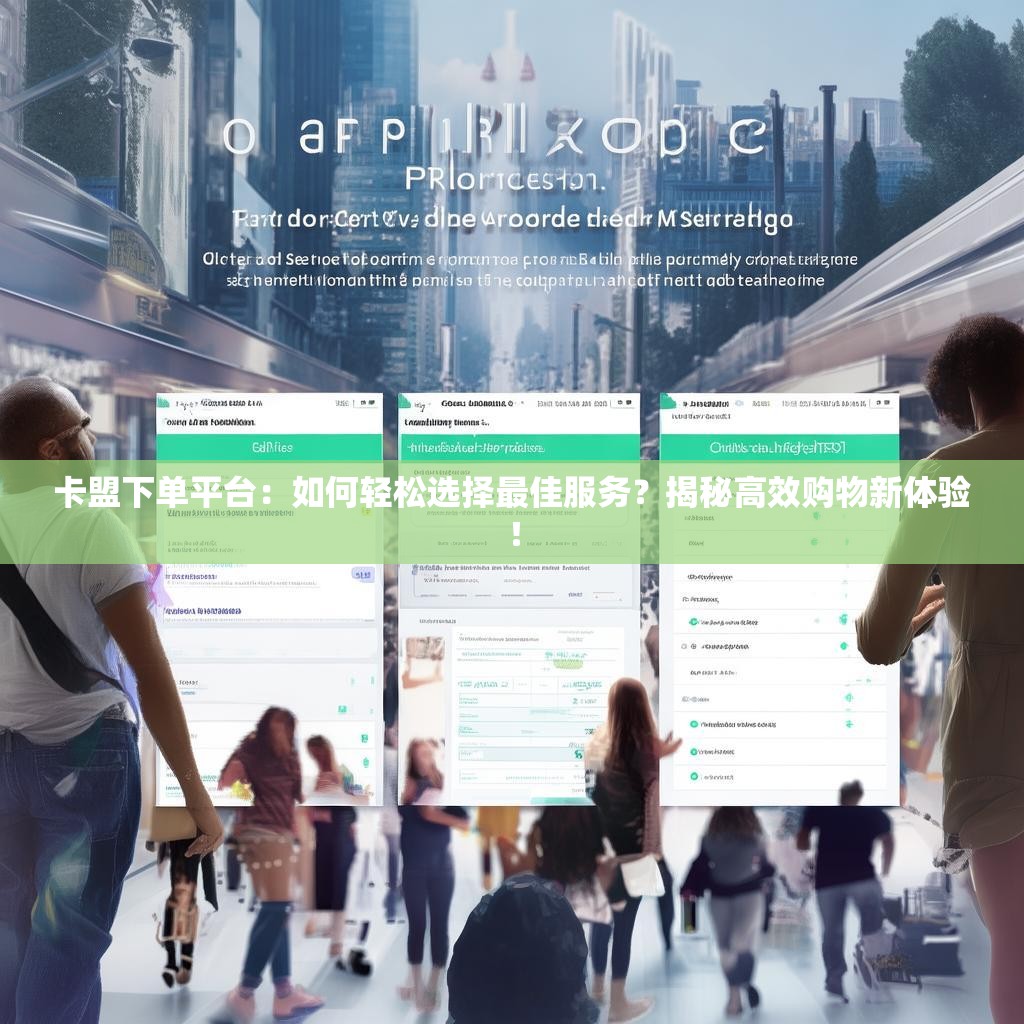 卡盟下单平台：如何轻松选择最佳服务？揭秘高效购物新体验！