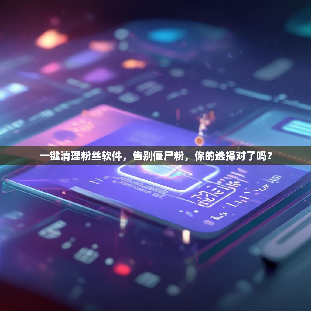 一键清理粉丝软件，告别僵尸粉，你的选择对了吗？