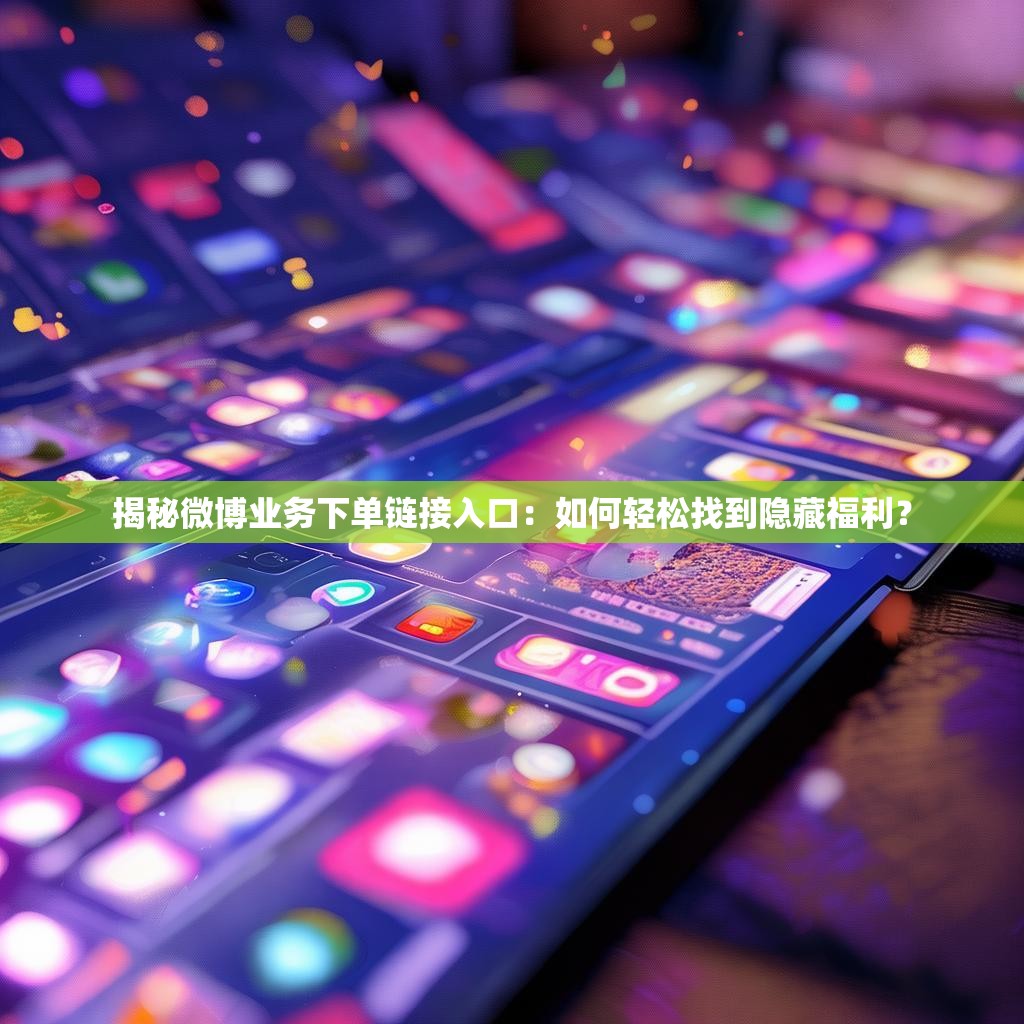 揭秘微博业务下单链接入口：如何轻松找到隐藏福利？
