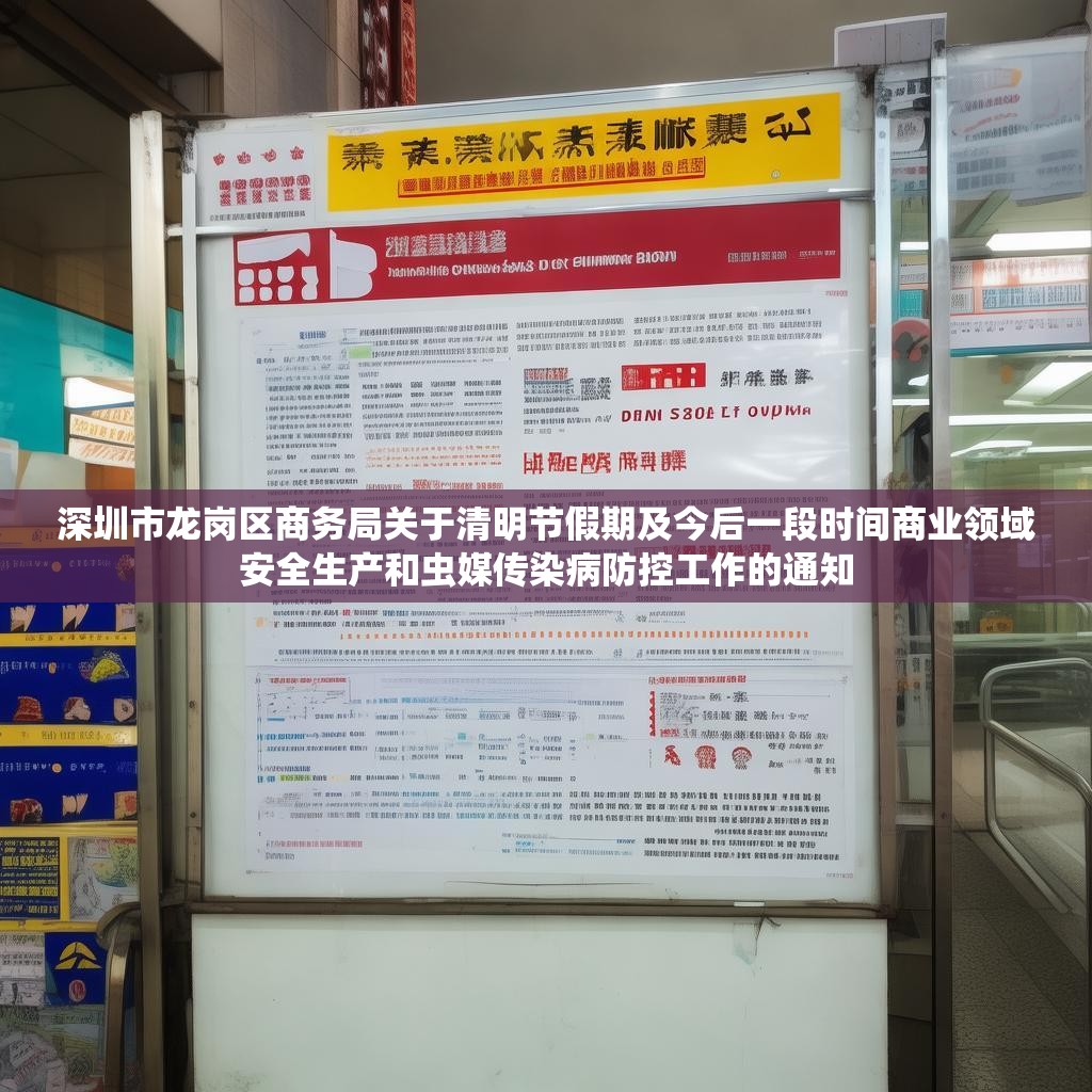 深圳市龙岗区商务局关于清明节假期及今后一段时间商业领域安全生产和虫媒传染病防控工作的通知