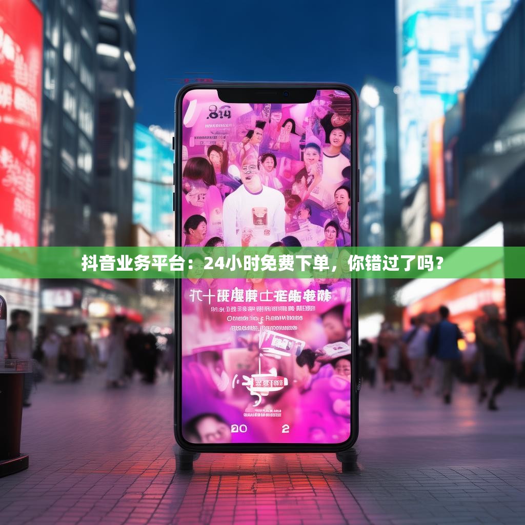 抖音业务平台：24小时免费下单，你错过了吗？