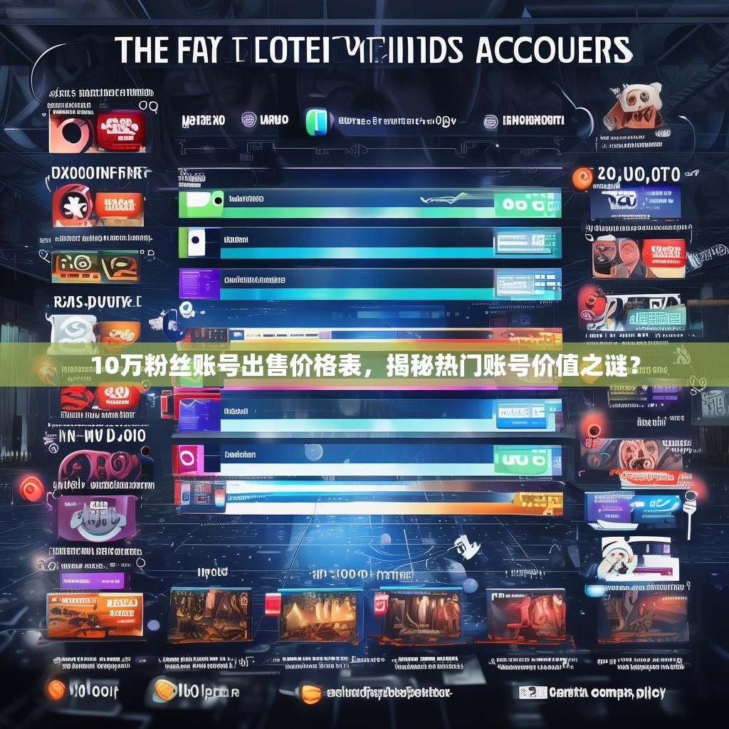 10万粉丝账号出售价格表，揭秘热门账号价值之谜？
