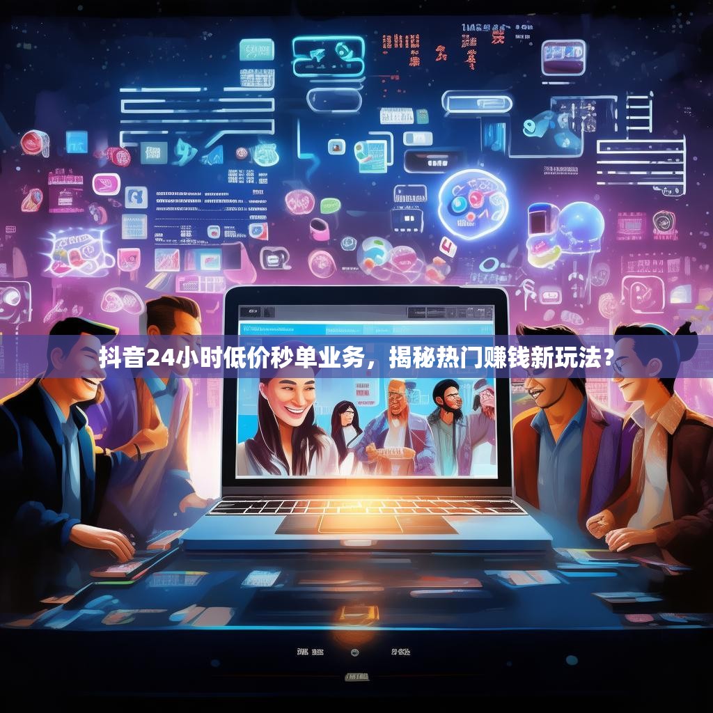 抖音24小时低价秒单业务，揭秘热门赚钱新玩法？