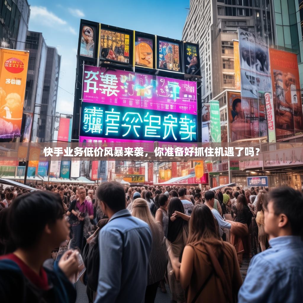 快手业务低价风暴来袭，你准备好抓住机遇了吗？