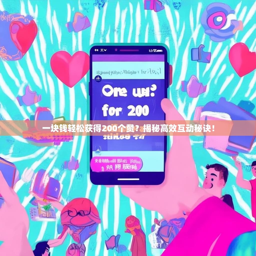 一块钱轻松获得200个赞?揭秘高效互动秘诀!