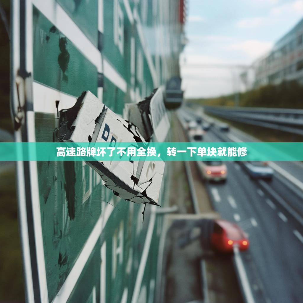 高速路牌坏了不用全换,转一下单块就能修