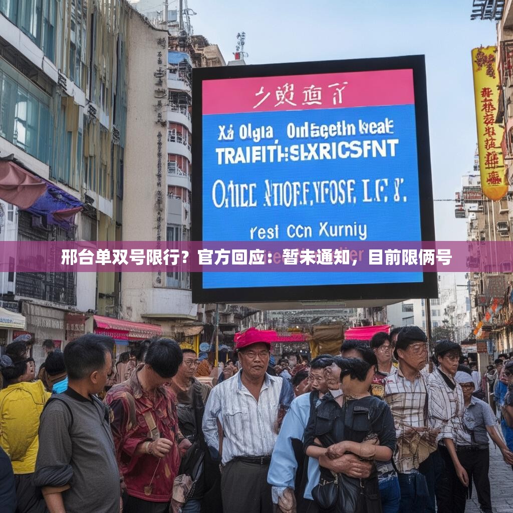 邢台单双号限行？官方回应：暂未通知，目前限俩号