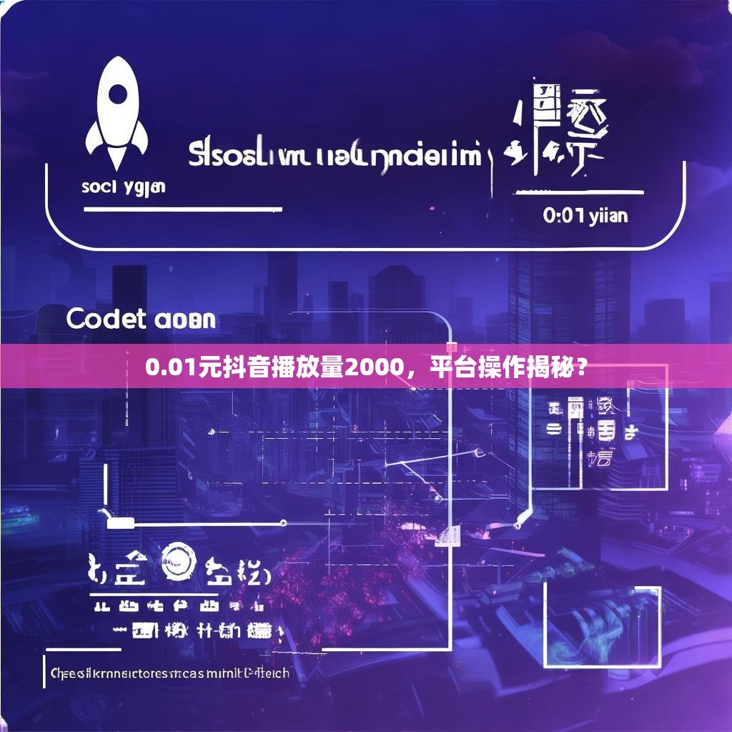 0.01元抖音播放量2000，平台操作揭秘？