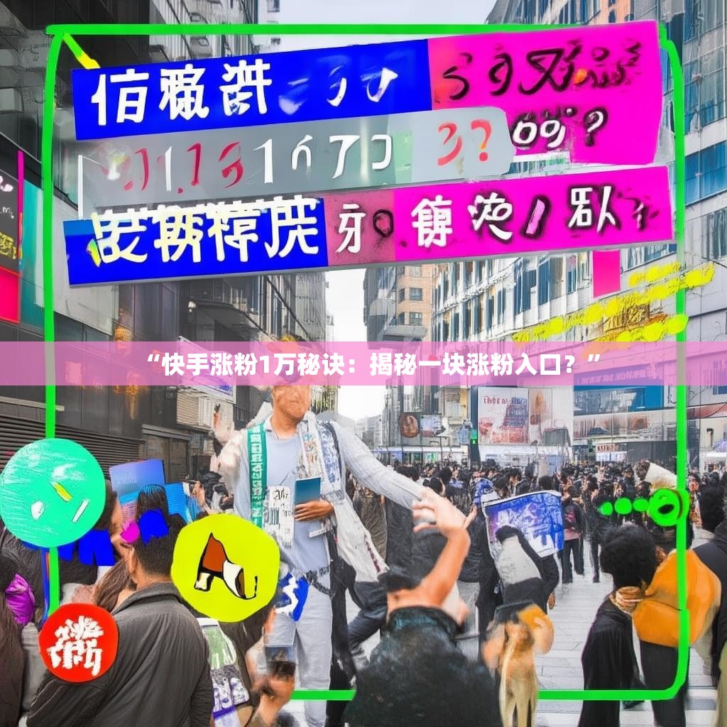 “快手涨粉1万秘诀：揭秘一块涨粉入口？”
