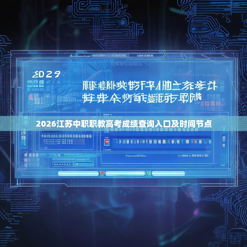 2026江苏中职职教高考成绩查询入口及时间节点