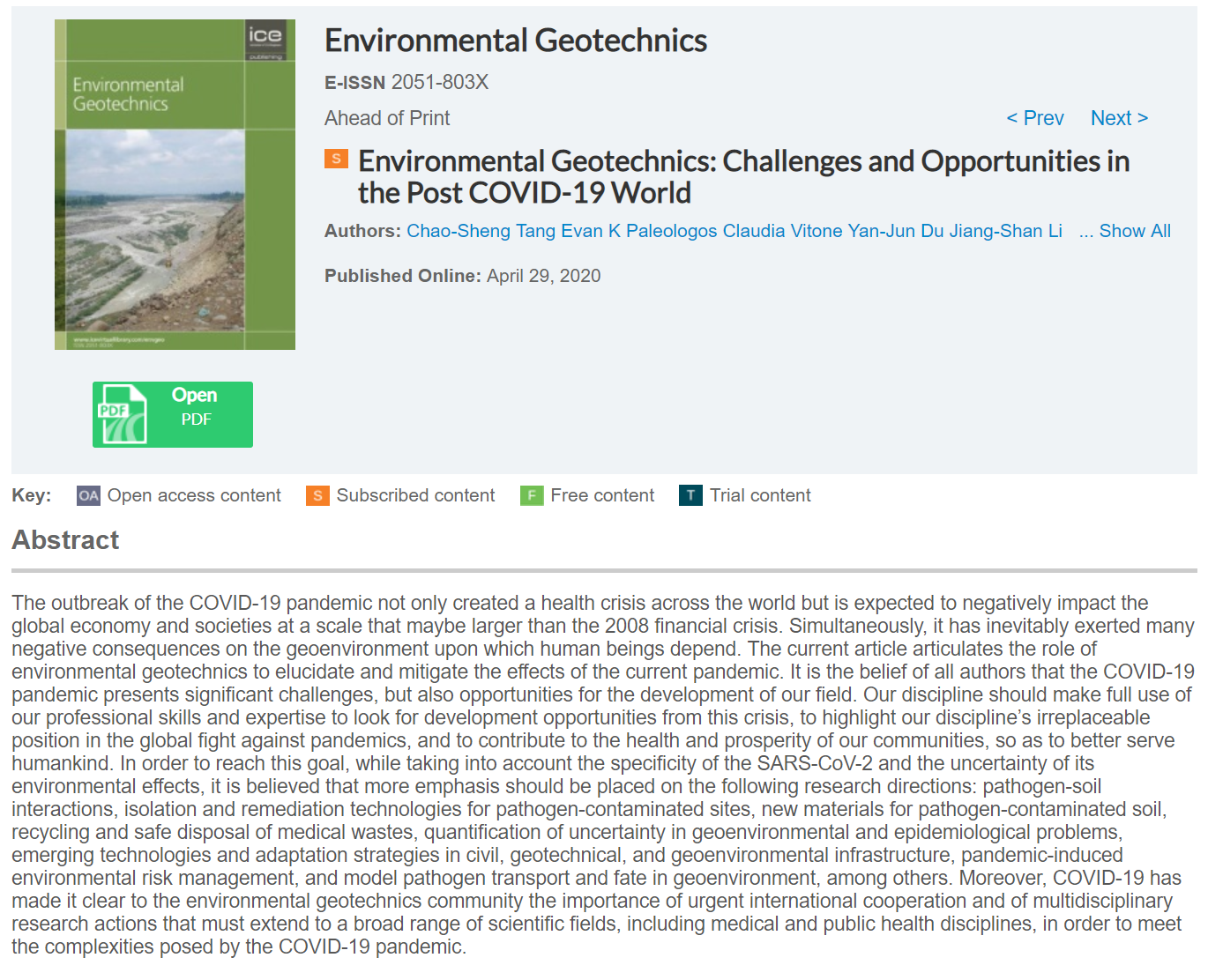 新冠疫情对地质环境冲击大，环境地学如何应对？