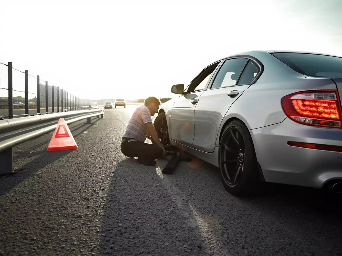 高速爆胎应急车道换胎忘设警示，12分没了